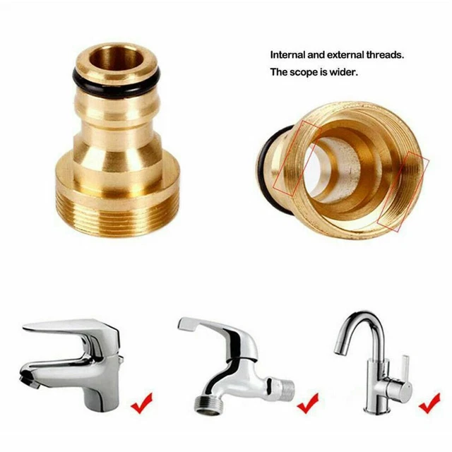 Kitchen Tap Connector Mixer Garden Hose Adaptor Pipe Joiner Universal UK S7B3