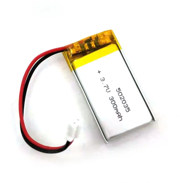 2/5/10/20 PCS 3.7V 300mAh 502035 Lithium Polymer Ion Battery 2.0mm JST ...