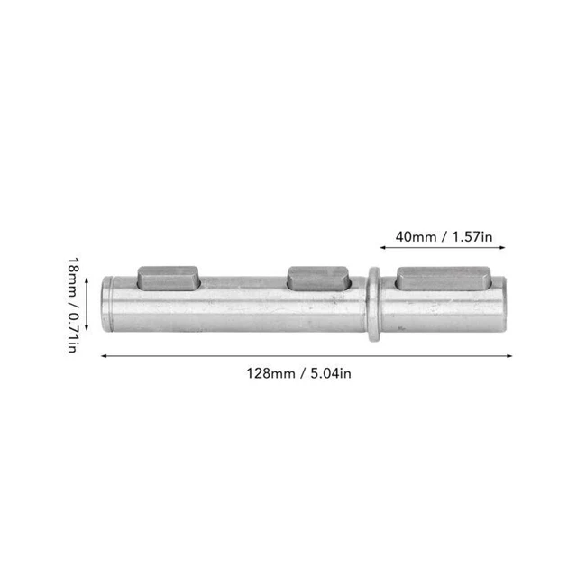 Albero singolo 18 mm lunghezza 128 mm per riduttore di vermi - Nuovo
