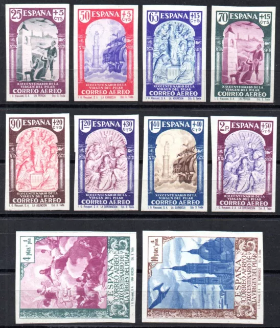 España 904/13 Sin Dentar Virgen Del Pilar Año 1940 Nuevo Sin Fijasellos Lujo Mnh