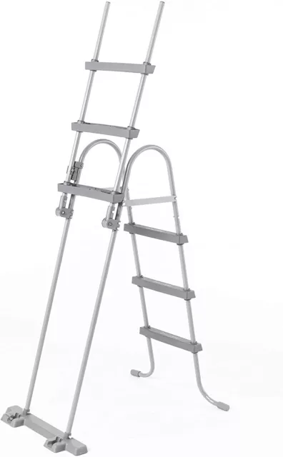 Bestway FlowClear 42 inch Metal Frame Step Ladder Pool Above Ground Swimmin o 3