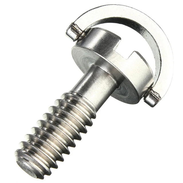 Long 1/4" D- Screw Stainless Steel For Camera Tripod Release Plate Silver O4Y7