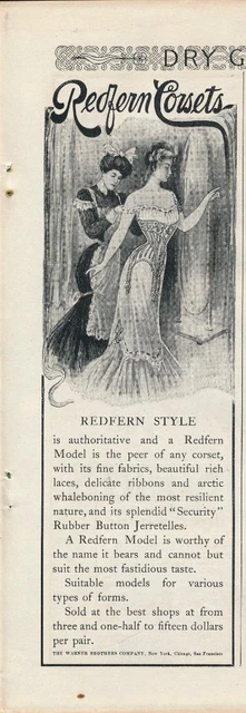 Magazine Ad - 1905 - Redfern Corsets - Warner Bros. Co. - New York