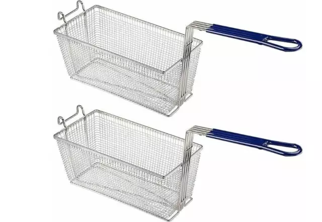 2 Commercial Frying Fryer Basket Chip Fish Deep Fat Pitco-Imperial 340x165x150mm