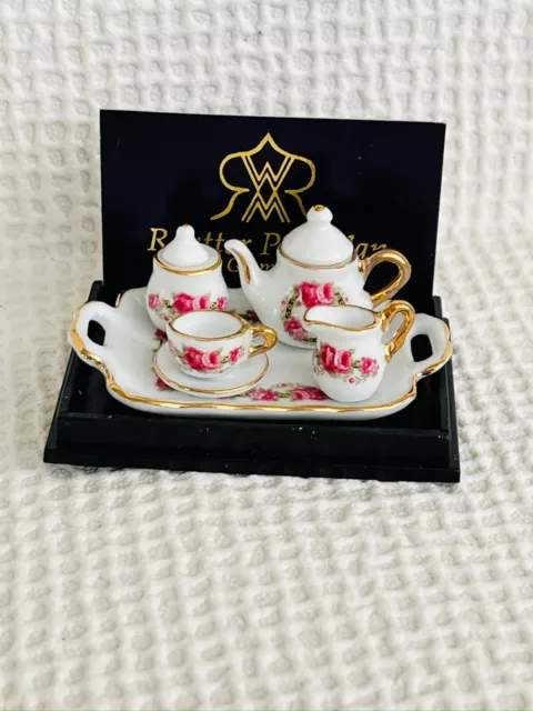 Dolls house REUTTER Rose Tea set