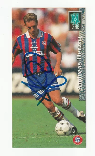 Andreas Herzog - Fc Bayern München - Signed In Person Autogramm Panini Xxl Card