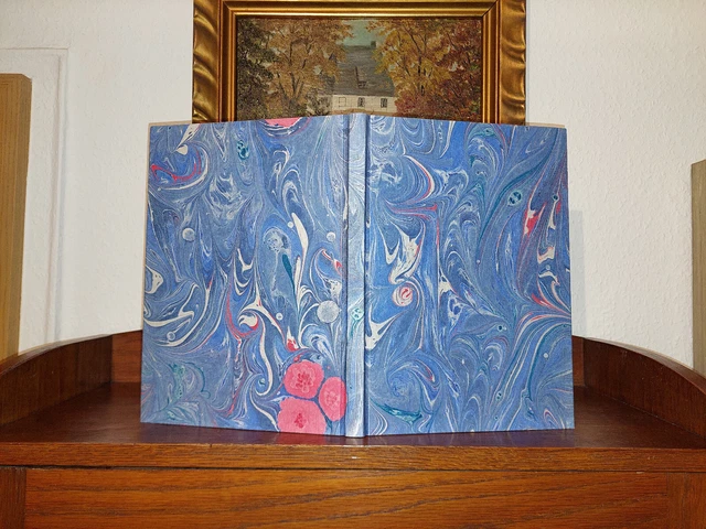 MIURA Kunst des Marmorierens MARMORPAPIER Buchbinder HANDEINBAND SEIDE Marbling