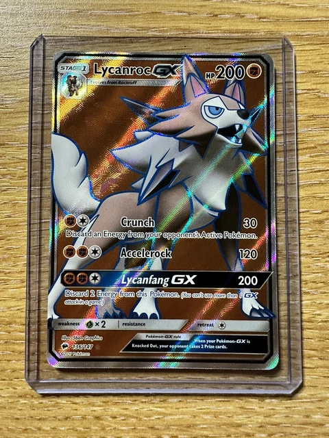 Lycanroc GX - 136/147 - Burning Shadows - Full Art Ultra Rare- Pokemon TCG - New