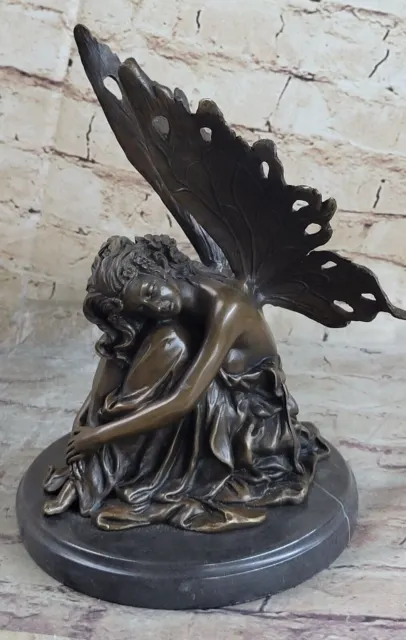 Mythical Bronze Fairy Angel Sculpture by French Artist Cesaro Figurine Sale Deal