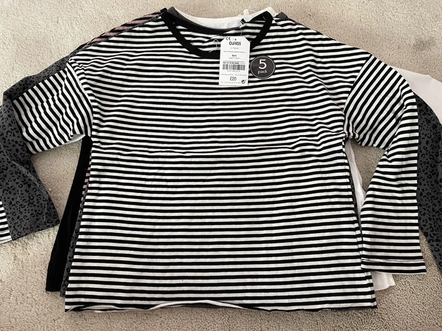 Set di magliette top a maniche lunghe per bambina Next età 6 anni confezione da 5