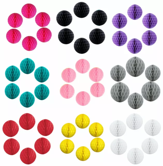 6 Stck. Mischgewebe Papier Wabenbommel Bommel Ball Hochzeit Party Dekoration [HB]