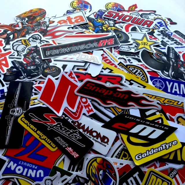 60 Random Mixed Sticker Decal Motocross Motorcycle Car ATV Racing Bike Helmet