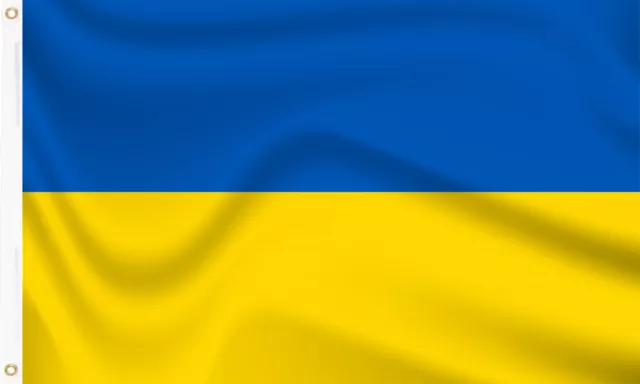 UKRAINE FLAG 3 x 2 FT (60cmx90cm) SMALL FABRIC UKRAINIAN GREAT QUALITY IN STOCK