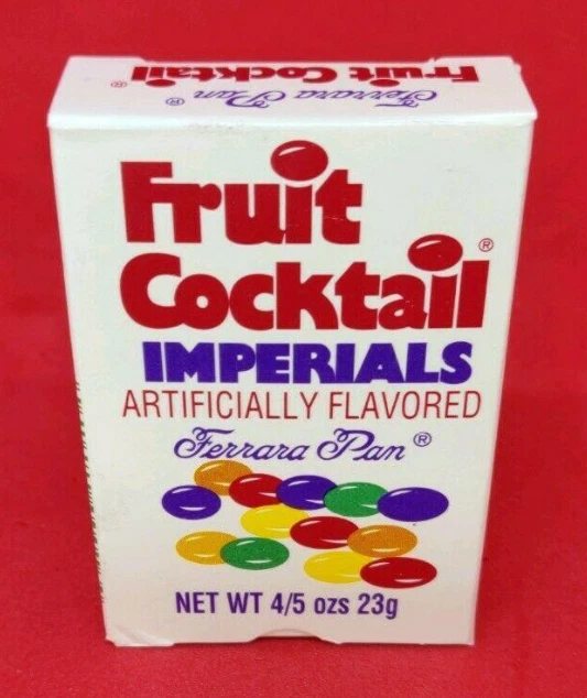 VINTAGE FRUIT COCKTAIL Imperials Box Ferrara Pan Candy 1980S Say No To