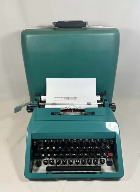 Máquina De Escribir Olivetti Studio 45 Verde Completamente Revisada + Cinta