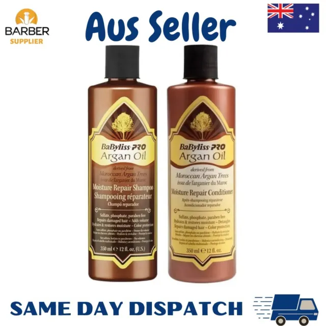 Babyliss Pro Argan Oil Moisture Repair Shampoo Conditioner Duo 350ml/BabylissPro