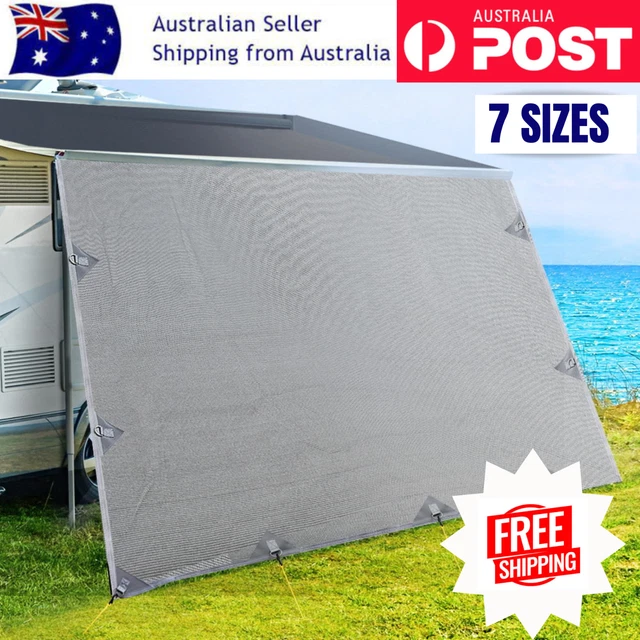 CARAVAN PRIVACY SCREENS Roll Out Awning 3.4M5.2M End Wall Side Sun
