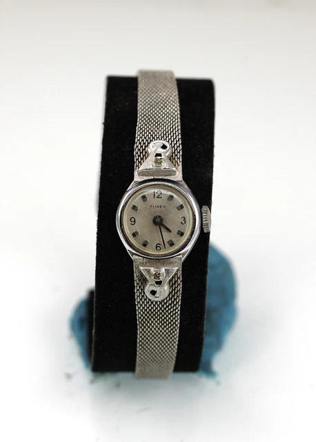 Montre Mécanique Vintage Pour Femme - Cadran Nickel/chrome, Style Rétro
