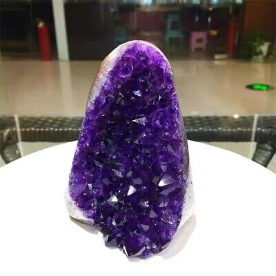 Amethyst Crystal Geode Uruguayan Purple Free Standing Quartz Gift 1PC