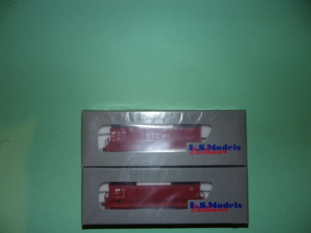 Coffret 2 wagons à bogies type DMH, rouge UIC, décoration "SOGEWAG