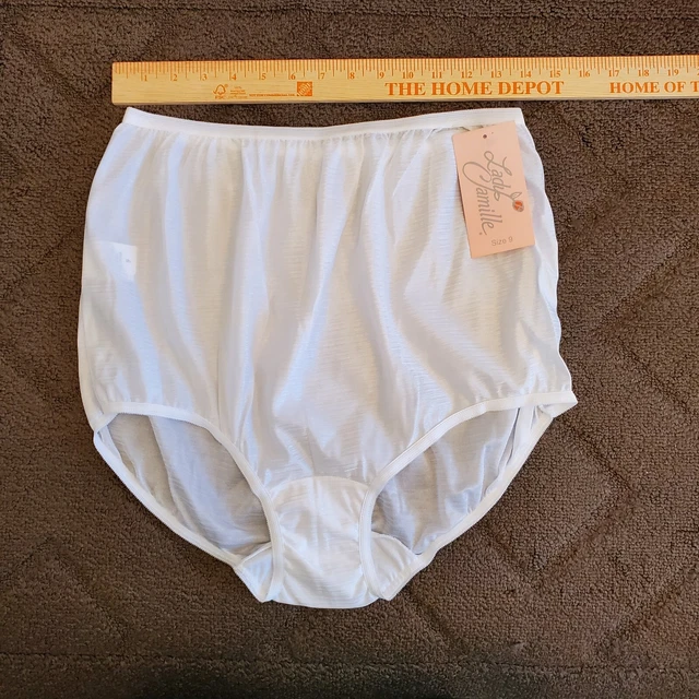 VTG LADY CAMILLE Semi Sheer Nylon Granny Panty Panties Brief Size 9