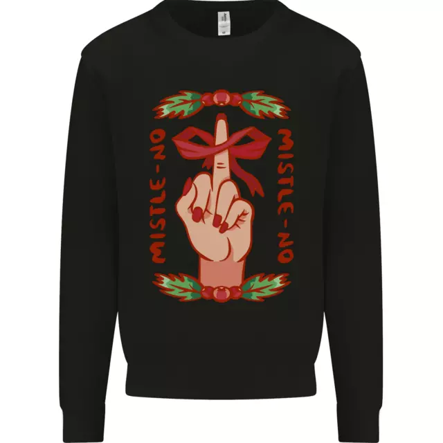 Natale Mistle No Divertente Bah Humbug Bambini Felpa Maglione