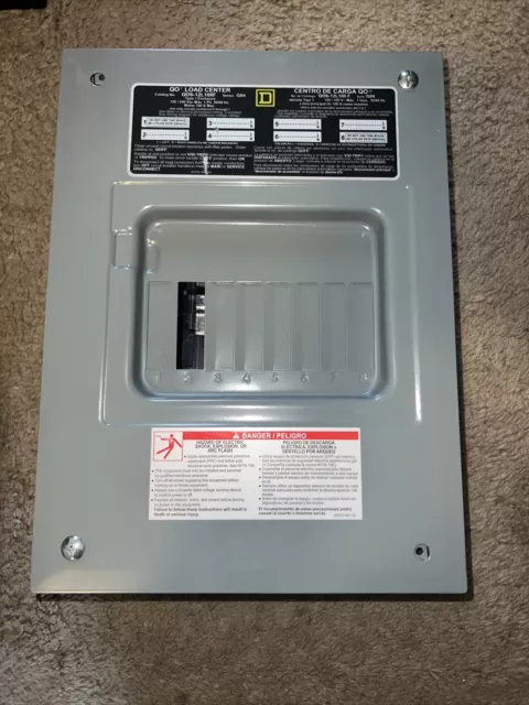 Square D QO612L100F Main Lug Load Center 100-Amp 240V Max 6 Circuit QO6-12L100F