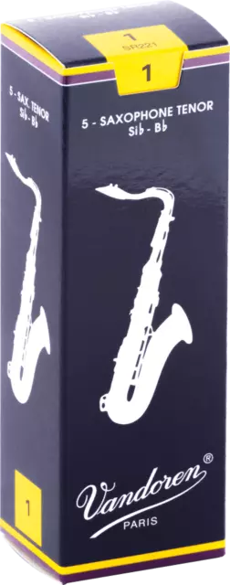 boite 5 anches saxophone Tenor VANDOREN sIb TRADITIONNELLES SR 221 - force 1