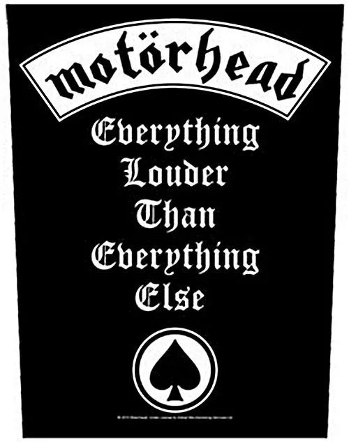 Motorhead Everything Louder giant sew-on cloth backpatch 360mm x 300mm  (rz)