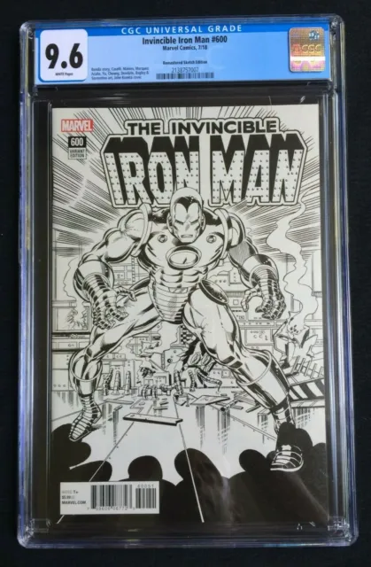 Invincible Iron Man #600 Remastered Sketch Edition CGC 9.6 2138757007
