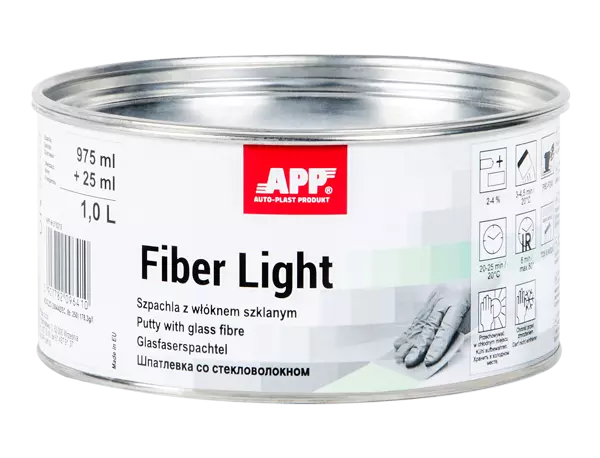 1 boite de mastic fibre de verre LIGHT 1 litre + durcisseur