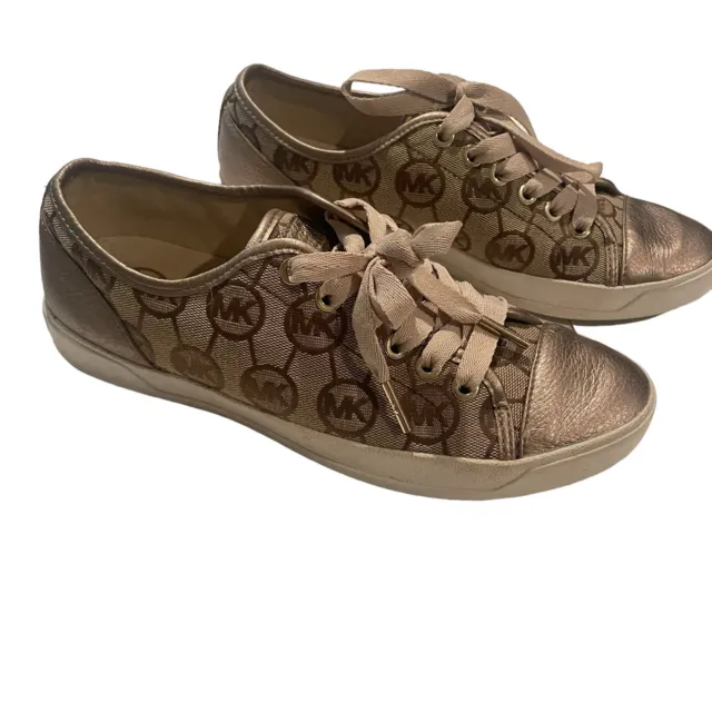 Michael Kors City Sneaker Signature  MONOGRAM MK Shoe Women's Size 7M