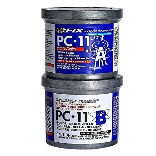 PC-Products PC-11 Epoxy Adhesive Paste, Two-Part Marine Grade, 1lb in Two Can...