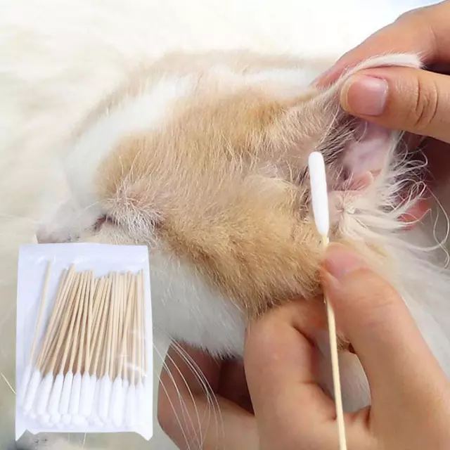 Cotton Sticks Dog Ear Cleaning Cotton Sticks Long Ear Sticks✨ Cleaning Z9W6