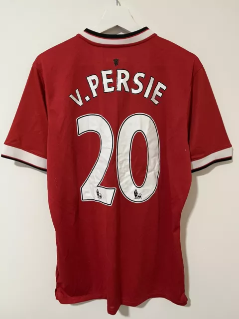 Manchester United 2014 EPL Home Nike Jersey Robin Van Persie #20 Size Large