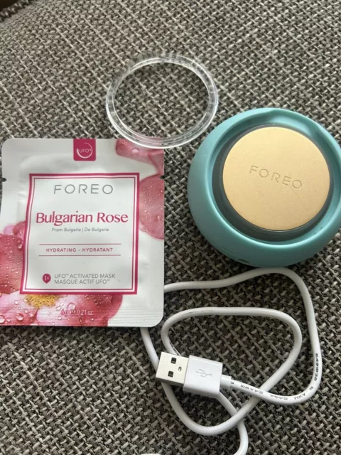 FOREO UFO 2 Smart Mask Treatment  With Charging Cable And 1 Bulgarian Rose Mask.