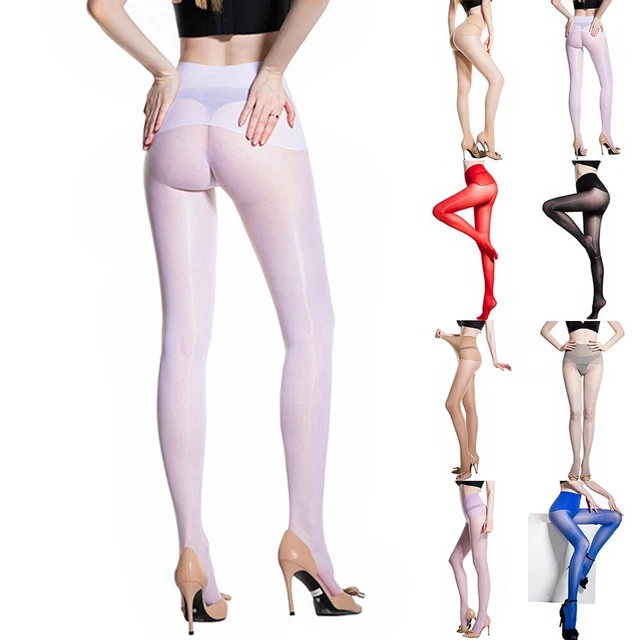 Collant senza cuciture donna vita alta collant lucidi seta vestibilità senza cu