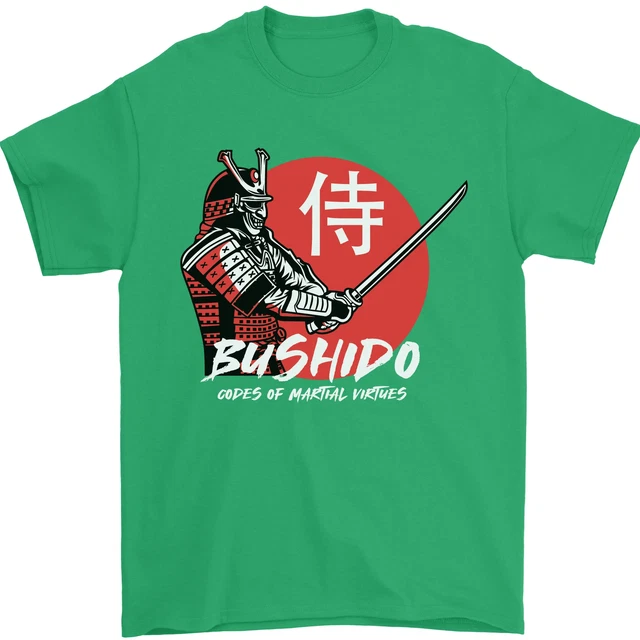 T-shirt da uomo Bushido Samurai Warrior Sword Ronin MMA cotone Gildan 6