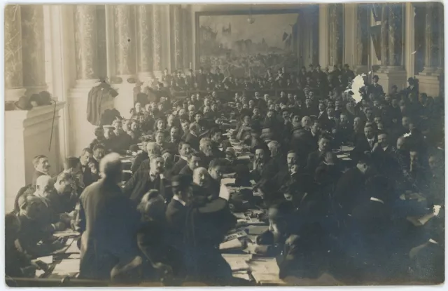 Carte photo. Congrès socialiste de Saint-Quentin. Georges Épinette. Socialisme.