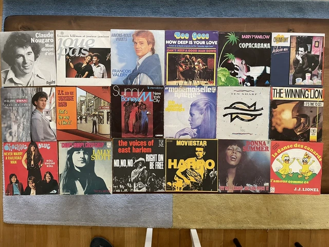 Lot de 33 vinyles 45 tours