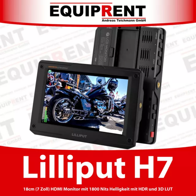 Lilliput H7 1800 Nits HDMI IPS Moniteur 18cm 7 " Avec 3D Lut ,HDR ,Peaking