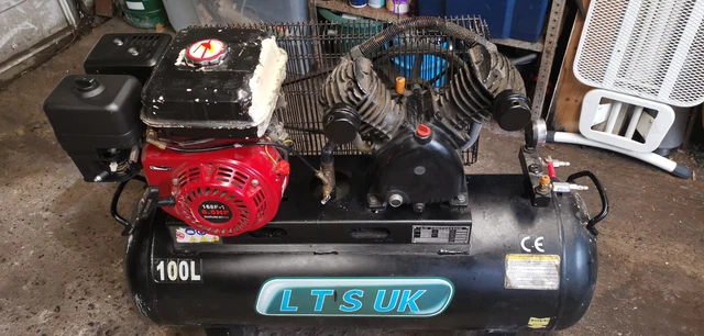 LTS UK Air Compressor Petrol 100 Ltr