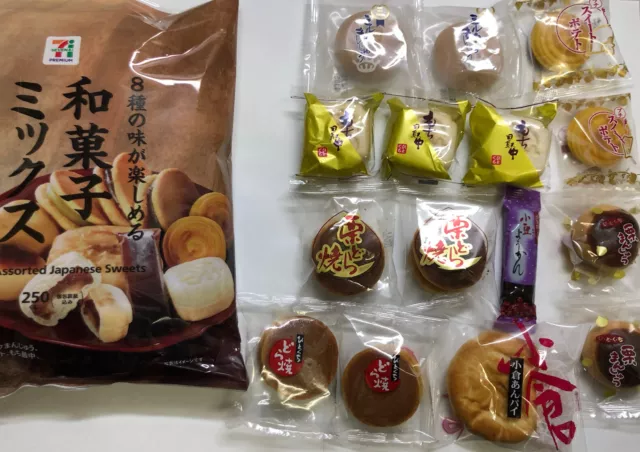 WAGASHI Japanese Sweets Candy Snack Dorayaki Yokan Rice Cake Mix Set Japan 250g