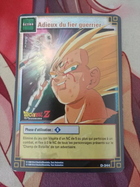 Carte Dragon Ball Z Cartes À Jouer Collectionner D-344 Prism holo cards Vegeta