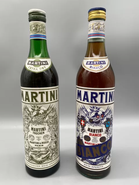 Martini Extra Dry + Martini Bianco Wein Apertitif Frankreich 0,7L Alte Abfüllung