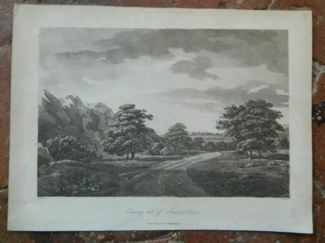 Engraving Marti Coming out Of Fontainbleau After Bryant Print Xixth