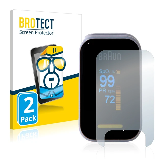 2x Pellicola Protettiva per Braun Pulsoximeter YK-81CEU Protezione Proteggi
