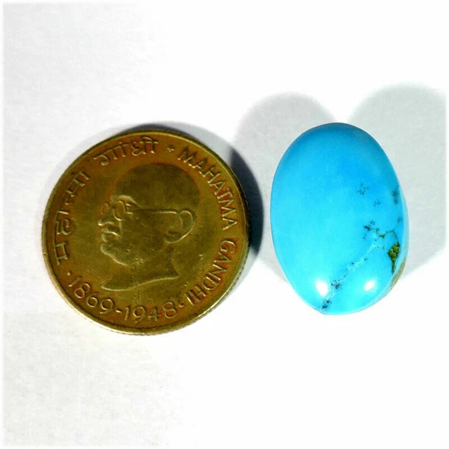 19.60Cts Natural Blue Turquoise Oval Cabochon Gemstone Jewelry Making S801