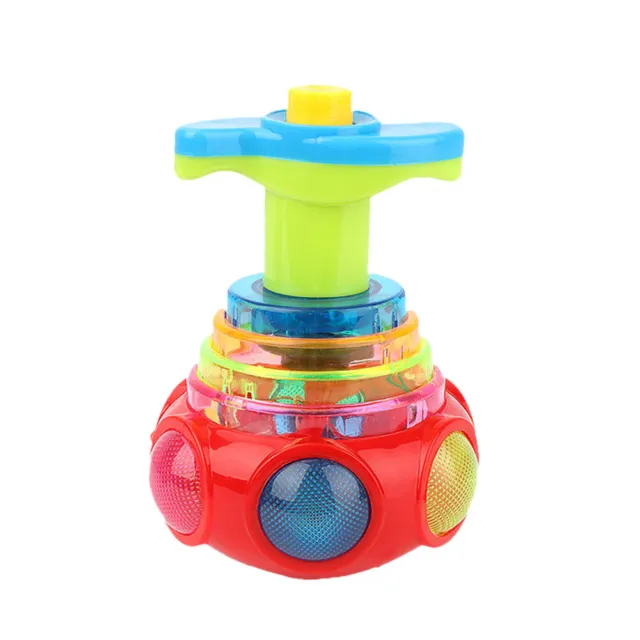 Colorful Flashing Rotating Toy Smooth Music Spinning Top Toys for Children Gifts