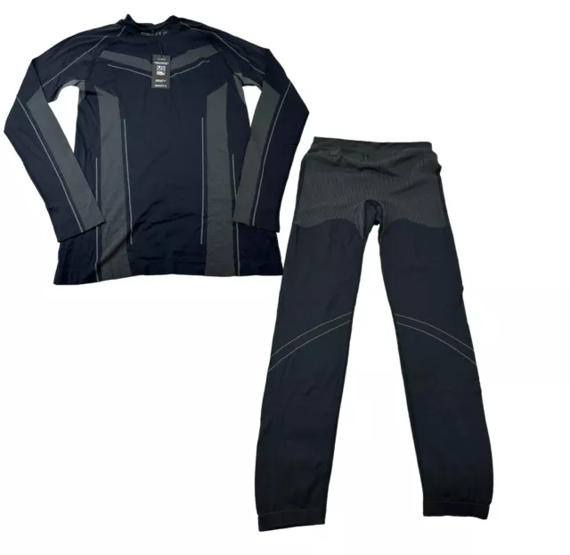 New Craft Functional Sportswear Mens Large Thermal Base Layer Set Shirt Pants